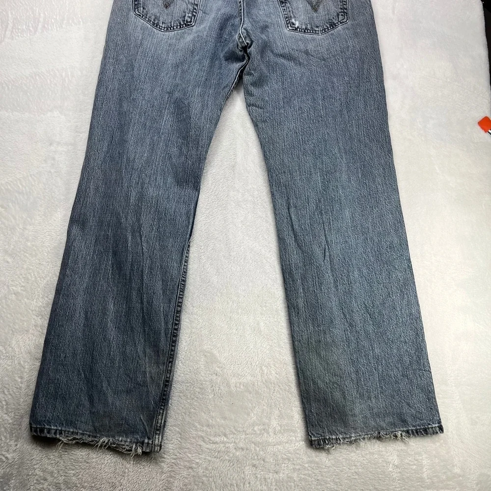 Levi's 559 Loose Fit Straight Jeans Mens Blue Denim Distressed Classic - 34X32.5